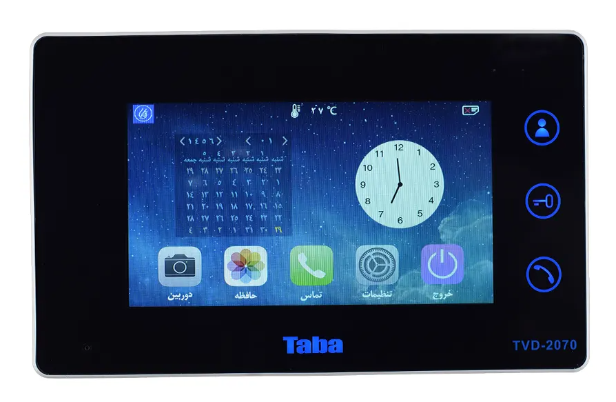 مانیتور آیفون تصویری تابا 7 اینچ بدون گوشی مدل TVD-2070