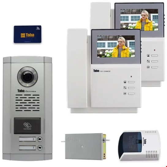 آیفون تصویری کارتی تابا مدل 1040 –با پنل سهندTVP-1860CR پک کامل 1 تا 24 واحدی